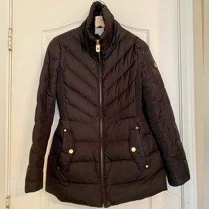 Michael Kors Quilted Puffer Coat, Black, Size Small